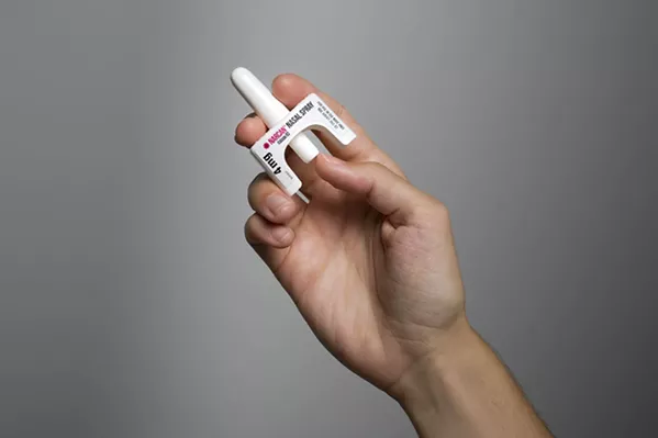 LIFE-SAVING SPRAY Law enforcement agencies across SLO County want to equip officers with Narcan, a drug that counters the effects of opioid overdoses. - PHOTO COURTESY OF ADAPT PHARMA