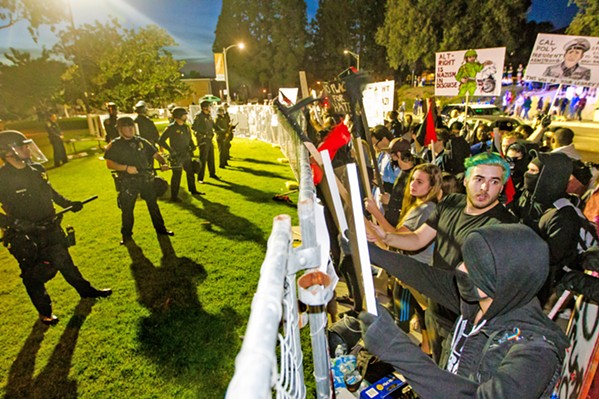 SPARE CHANGE Two visits from Alt-Right figure Milo Yiannopoulus cost Cal Poly thousands of dollars. Now the university academic senate may recommend capping the university share of security costs for speakers invented by student clubs. - FILE PHOTO BY JAYSON MELLOM