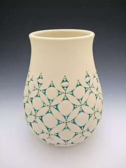 DETAILS The designs on each of Kenny Standhardt's pieces, like Floral Vessel, are done by hand, meaning no two are exactly the same. - PHOTO COURTESY OF KENNY STANDHARDT