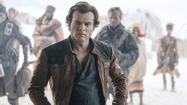 SHOOT FIRST Alden Ehreneich takes on the role of Han Solo in Solo: A Star Wars Story, which depicts Han's early relationships with Chewbacca and Lando Calrissian in the midst of a space adventure. - PHOTO COURTESY OF WALT DISNEY STUDIO
