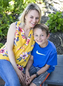 MOTHER AND SON WRITING TEAM Rebecca Velasquez is a social worker and yoga and meditation teacher. She, along with her son Wesley, recently wrote the children's book Sol Finds Love: A Sacred Love Story for Children. - PHOTO BY JAYSON MELLOM