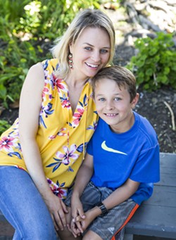 MOTHER AND SON WRITING TEAM Rebecca Velasquez is a social worker and yoga and meditation teacher. She, along with her son Wesley, recently wrote the children's book Sol Finds Love: A Sacred Love Story for Children. - PHOTO BY JAYSON MELLOM