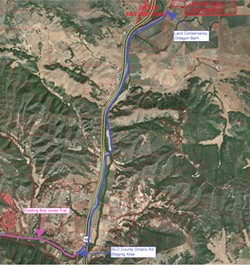 CITY TO SEA SLO County entered into a $1 million contract with Wallace Group on July 10 for design work on the final segment of the Bob Jones Trail, mapped here. - PHOTO COURTESY OF SLO COUNTY