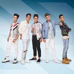 WINNERS In Real Life, the five winners of the reality TV show Boy Band, will open for American Idol Live! 2018 on Aug. 1 in the Fremont Theater. - PHOTO COURTESY OF IN REAL LIFE