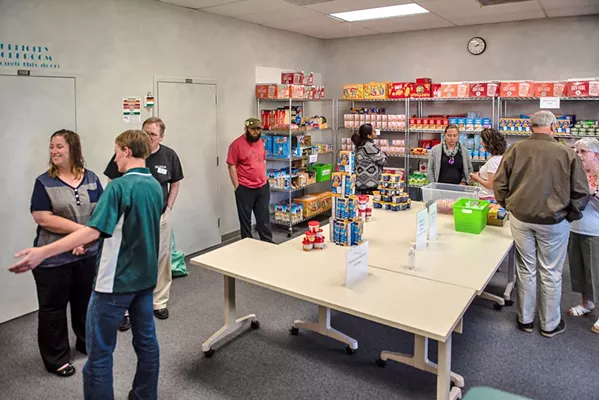 ADDRESSING A NEED Although the Cougar Pantry was only open for six weeks, it was enough time for about 600 students, including return visits, to utilize the on-campus resource. - PHOTO BY JAYSON MELLOM