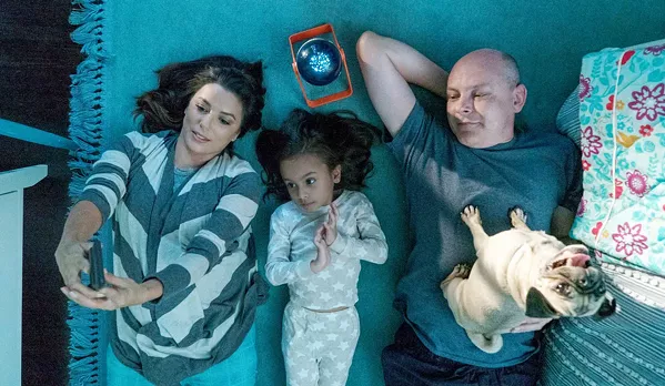 WOOF Eva Longoria, Elizabeth Phoenix Caro, and Rob Corddry (left to right) are part of an ensemble cast brought together by dogs, in Dog Days. - PHOTO COURTESY OF LD ENTERTAINMENT