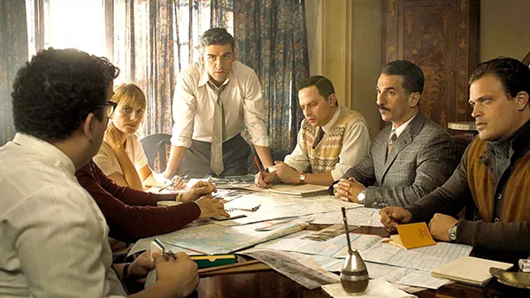 ON THE HUNT A team of Israeli operatives, led by Peter Malkin (Oscar Isaac, center), works on a plan to bring Nazi SS Officer Adolph Eichmann to justice. - PHOTO COURTESY OF METRO-GOLDWYN-MAYER