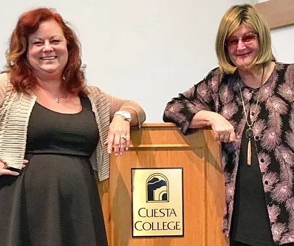 BUILDING WRITERS UP Teri Bayus (left), author of Consumed: An Erotic Culinary Adventure, has led the Central Coast Writers Conference as its director since 2015. - PHOTO COURTESY OF TERI BAYUS