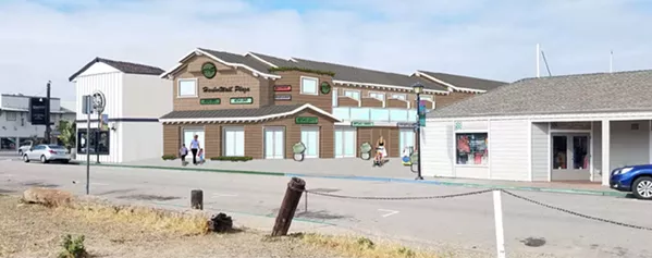 RENOVATING THE SITES Though it's still in the concept design phase, the Harborwalk Plaza project will bring in a hotel, retail, and a restaurant to the Morro Bay Embarcadero. - PHOTO COURTESY OF THE CITY OF MORRO BAY
