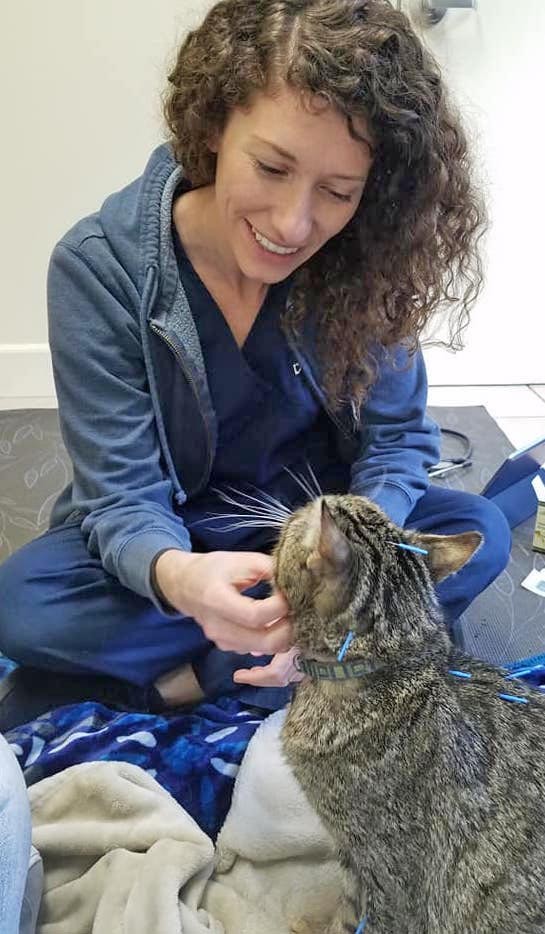 GOOD MEDICINE Veterinarian Rebecca Staple offers rehabilitation and acupuncture for SLO residents’ furry companions at Coastal Veterinary Rehabilitation and Acupuncture in Los Osos. - PHOTO COURTESY OF REBECCA STAPLE