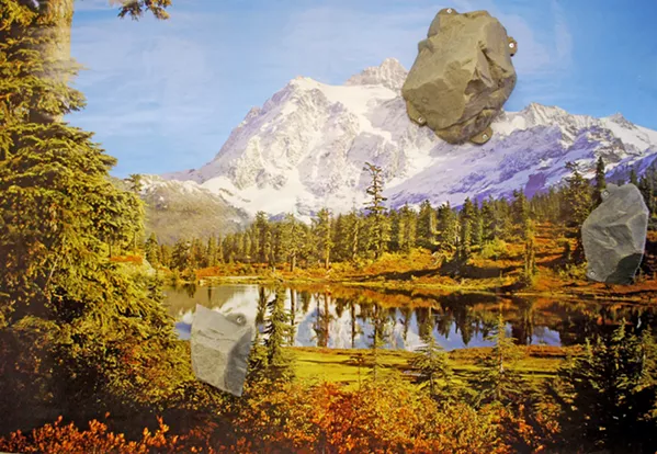 LISTEN Los Angeles artist Brent Dickinson's piece, Rock Face, features fake talking rocks, which inspired the name of the show, Babbling Objects. - PHOTO COURTESY OF BRENT DICKINSON