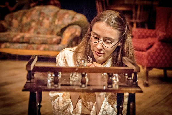 A UNICORN Crippled and shy, Laura (Madison Shaheen) spends much of her time at home playing with her collection of glass animals. - PHOTO COURTESY OF SLO REPERTORY THEATRE