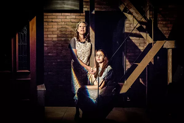 WISHING With all her heart, Amanda (Suzy Newman) wants a gentleman caller-turned-husband for her unusual daughter, Laura (Madison Shaheen). - PHOTO COURTESY OF SLO REPERTORY THEATRE