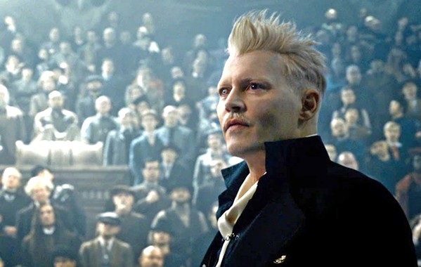 WIZARDS RULE Gellert Grindelwald (Johnny Depp) makes his case to the wizarding world that they, not humans, should run the world. - PHOTO COURTESY OF WARNER BROS.