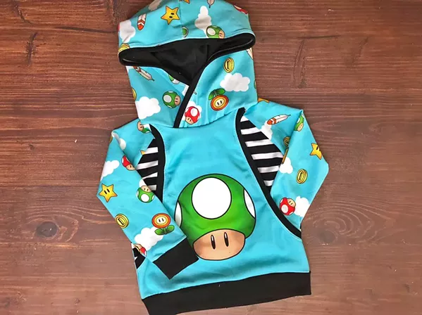 "Toad" hoodie from Little Quills Clothing. - PHOTO COURTESY OF LITTLE QUILLS CLOTHING