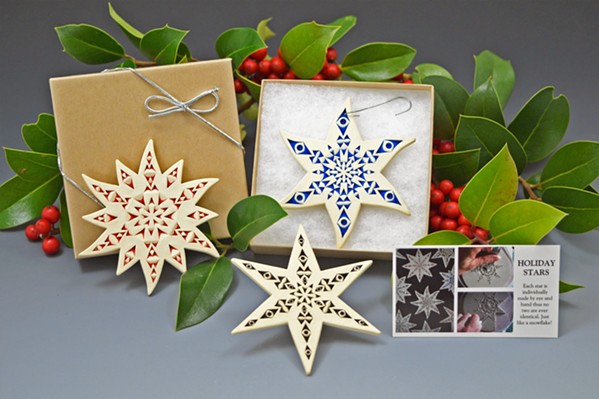 SHINE BRIGHT, SHINE FAR Every year around the holidays, Kenny Standhardt releases a line of special star ornaments just in time for the gift giving season. - PHOTO COURTESY OF STANDHARDT STUDIO