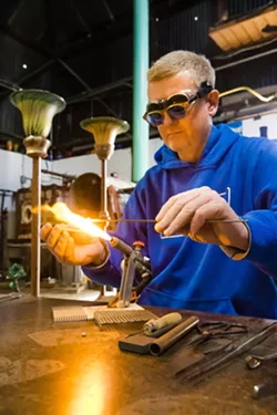 Eric Dandurand of Harmony Glassworks. - PHOTO BY JAYSON MELLOM