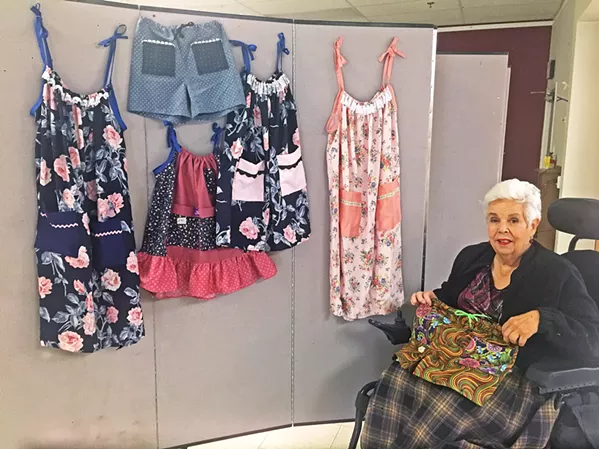 CLOTHING FOR ALL Susan Chandler creates and encourages other sewers to make dresses and shorts for children in impoverished countries. - PHOTO BY KAREN GARCIA