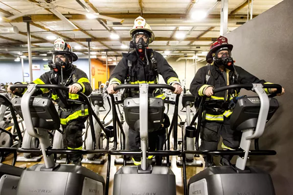 SMOLDERING FIRE Reserve firefighters in Templeton complete as much training as full-time firefighters, but with less compensation. Fire departments across the county are struggling to maintain full-time firefighters, reserve programs, and their budgets. - FILE PHOTO BY JAYSON MELLOM