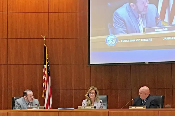 OUT WITH THE OLD? SLO County supervisors (pictured) and Clerk-Recorder Tommy Gong are set to discuss adopting a new election model for 2020 on Feb. 26. - FILE PHOTO BY PETER JOHNSON