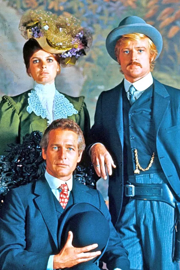 OUTLAWS Butch Cassidy (Paul Newman), Sundance (Robert Redford), and Etta (Katharine Ross) star in Butch Cassidy and the Sundance Kid, screening March 12, at the Fremont Theater. Ross will perform with the Malibu Coast Silent Film Orchestra prior to the screening. - PHOTO COURTESY OF TWENTIETH CENTURY FOX