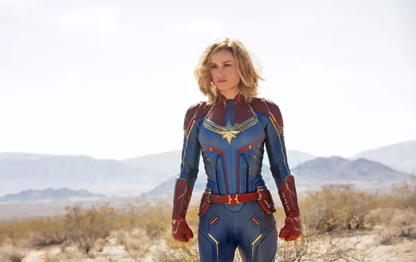DUTY CALLS When Earth is caught in a war between two alien species, Carol Danvers (Brie Larson) becomes the titular superhero, in Captain Marvel. - PHOTO COURTESY OF MARVEL STUDIOS