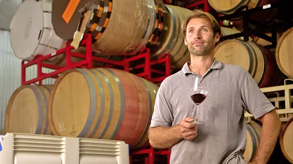 RAISE A GLASS Guillaume Fabre, owner and winemaker at Clos Solene, is one of many industry professionals featured in Dina Mande's new documentary, Tin City. - PHOTOS COURTESY OF DINA MANDE