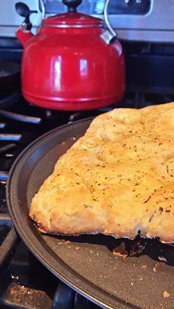 CRUSTY Fougasse, which my cousin baked by following Great British Bake Off star Paul Hollywood's recipe, is a soft and herby bread. - PHOTO BY PARISA AMINI