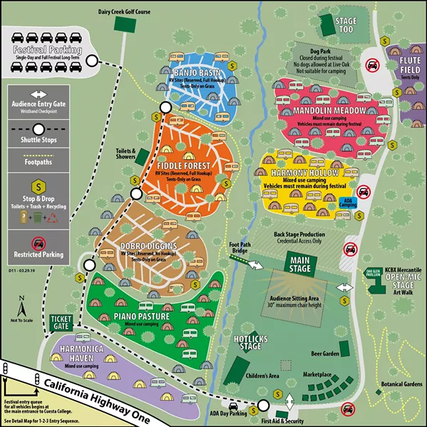 FIND YOUR SPOT El Chorro Regional Park should be well suited to the Live Oak Music Festival, with plenty of camping opportunities and lots of room for daily attendees. - IMAGE COURTESY OF THE LIVE OAK MUSIC FESTIVAL