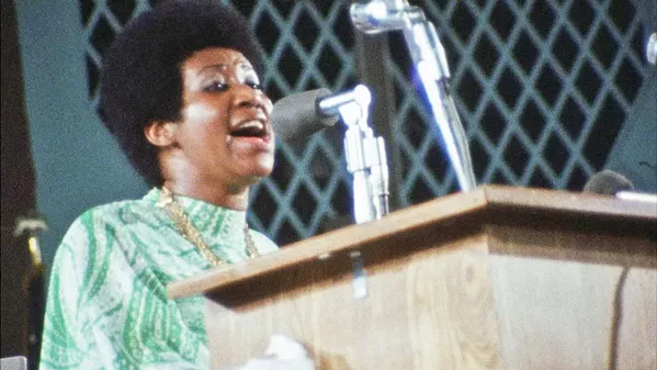 AMAZING Aretha Franklin: Amazing Grace documents soul singer Aretha Franklin's appearance with the choir at the New Bethel Baptist Church in Watts, Los Angeles, in January of 1972—screening exclusively at The Palm Theatre. - PHOTO COURTESY OF 40 ACRES & A MULE FILMWORKS