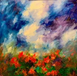 BLOOM Artist Roberta Fisher's painting Wildflowers is an amalgam of every wildflower she's seen. - IMAGE COURTESY OF ROBERTA FISHER