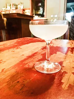 GINTASTIC The Crooked Beat is a clean and delicious (high octane) cocktail that kicks you in the face with citrus notes, brought to you by Golden Apple Cannabis Co.'s limonene terpene. - PHOTO BY CAMILLIA LANHAM