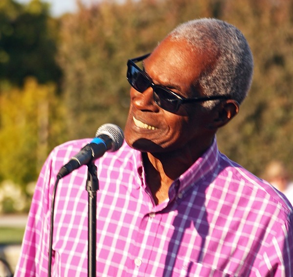 FOR WOUNDED VETS Roy Henry, known locally for his role as Ray Charles, is a guest performer with Unfinished Business during the band's annual Memorial Day fundraiser on May 27 at the Avila Beach Golf Resort. - PHOTO COURTESY OF ROY HENRY