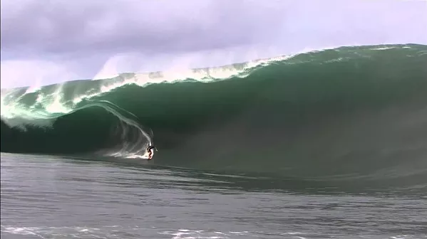 JUNE 13 ONLY! The surf documentary, Heavy Water–The Acid Drop, screens June 13 in Downtown Centre Cinemas. It depicts surfers like Nathan Fletcher dropping by helicopter into huge surf. - PHOTO COURTESY OF FATHOM EVENTS