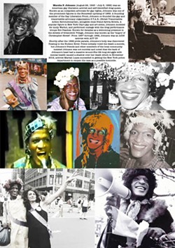 FLASHBACK In her art honoring the Stonewall riots, photographer Lynn Schmidt played with digitally manipulating and collaging her images, like in this piece on LGBTQ activist Marsha P. Johnson. - IMAGES COURTESY LYNN SCHMIDT