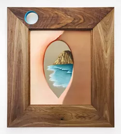 THE ROCK In painting the iconic Morro Rock, artist Maureen St. Vincent tried to capture the art community of San Luis Obispo, which resulted in her piece, Erockita. - IMAGE COURTESY OF MAUREEN ST. VINCENT