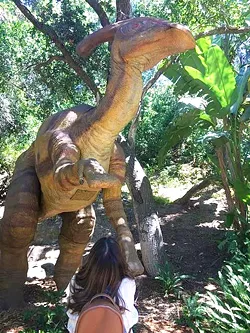 HERB YOUR ENTHUSIASM The parasaurolophus is one of the featured herbivores at the museum's Prehistoric Forest exhibit. - PHOTOS COURTESY OF CHRIS LAMBERT
