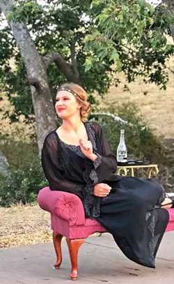 IN LOVE, WITHOUT A CLUE Olivia (Claire Gretlein) a wealthy heiress and countess falls in love with Cesario, who is really Viola. Uh oh! - PHOTOS COURTESY OF CENTRAL COAST SHAKESPEARE FESTIVAL