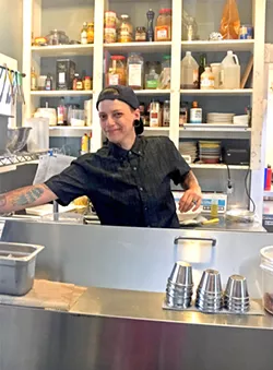 HEART OF GOLD Chef Taryn Bauer said the positive feedback she gives and receives at Fig Cafe at Courtney's House has helped her become a better parent to her twins. Bauer said she would like Fig to eventually have a commercial-sized kitchen. - PHOTOS BY BETH GIUFFRE