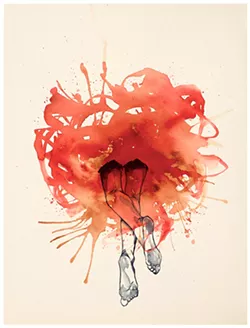 ANOTHER SIDE The Way Is Out is an original watercolor piece by Incubus lead singer Brandon Boyd. - PHOTOS COURTESY OF STUDIOS ON THE PARK