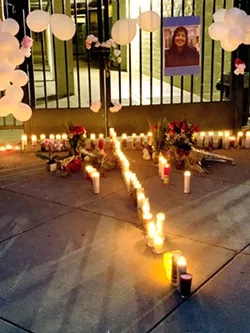 IN MEMORY Students light candles for former San Luis Obispo teacher Andrea Blanco, who passed away in June. Blanco was recognized for her impact in the local Latino community. - PHOTO COURTESY OF SAN LUIS COASTAL UNIFIED SCHOOL DISTRICT