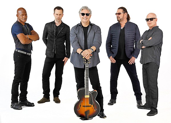 SPACE COWBOYS The Steve Miller Band plays Vina Robles Amphitheatre on Aug. 22. New Times interviewed bassist Kenny Lee Lewis, second from the right. - PHOTO COURTESY OF THE STEVE MILLER BAND