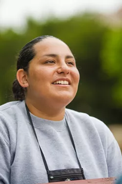 NEW BEGINNINGS Stephanie Recio-Soltero is making a change in her life, academically, mentally, and physically, for her almost 10-month-old daughter. - PHOTO BY JAYSON MELLOM