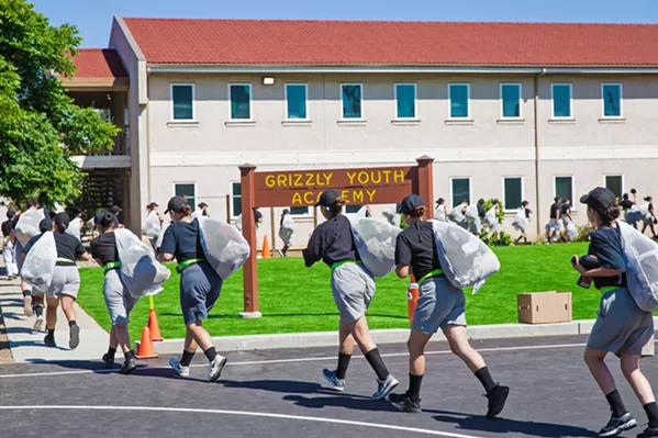 IN FORMATION In the spirit of support and teamwork, Grizzly Academy cadets do everything with their platoon. - PHOTOS BY JAYSON MELLOM