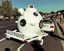 500 GALLONS OF 360-DEGREE SOUND Dance to an all-vinyl DJ Halloween dance party played through the one-of-a-kind Sun-1 spherical speaker on Oct. 31, at Bristol's Cider House. - PHOTO COURTESY OF DR. ISAPONY XD