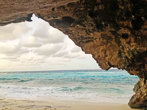 CAVE ACCESS ONLY Another ocean view, this time from inside a cave. This beach is only accessible via a tunnel through the cave. - PHOTO BY MALEA MARTIN