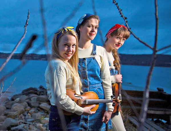 MUSIKALSKE GLOBETROTTERE Scandinavian fiddle trio Fru Skagerrak plays two SLOfolks shows this week, Jan. 17, at Coalesce Bookstore; and Jan. 18, at Castoro Cellars. - PHOTO COURTESY OF FRU SKAGERRAK