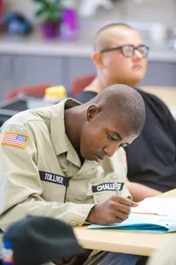 NEW EXPERIENCES Ashton Tolliver said being in a supportive environment where adults see potential in him is something he's not used to but appreciates. - PHOTOS BY JAYSON MELLOM