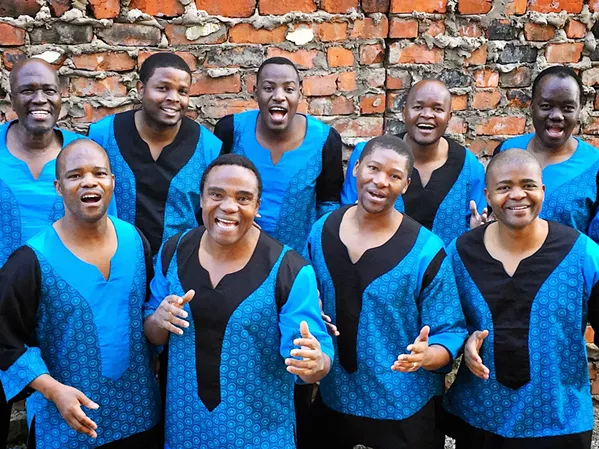 SOUTH AFRICAN SOUNDS Ladysmith Black Mambazo bring their amazing vocal gymnastics to the Fremont Theater on Feb. 11. - PHOTO COURTESY OF LADYSMITH BLACK MAMBAZO