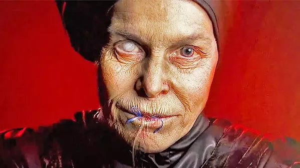 CREEPY In this retelling of the classic Brothers Grimm tale, cannibalistic witch named Holda (Alice Kride) kidnaps two kids and plans to fatten them up and eat them, in Gretel and Hansel. - PHOTO COURTESY OF ORION PICTURES